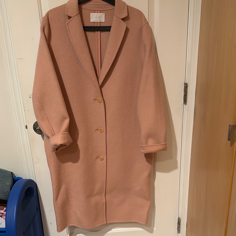 Blush Pink Wool Coat